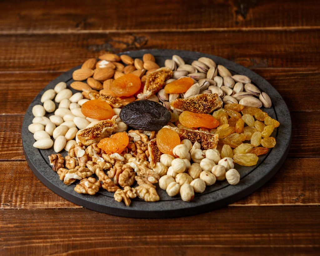 Karwa Chauth Sargi Thali, sargi food, the image of dry fruit