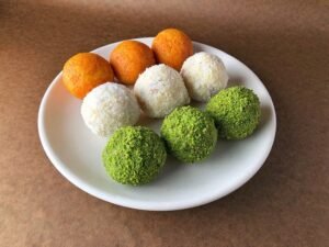 Tricolor Coconut Ladoo