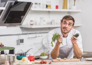 chef kitchen cooking-with vegetables