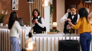 front hotel executives attendant client