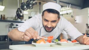 Skilled Cafe designing a food