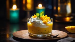 Fresh mango pudding