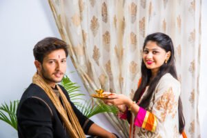 brother sister celebrating rakhi