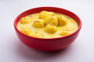 Angoori rasmalai Indian dessert.