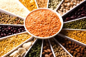 indian beans pulses lentils rice wheat grain white sunburst, and sun rays