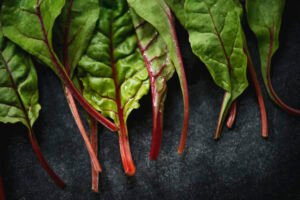 Beet greens vegetable