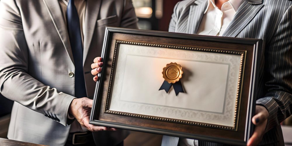 photo realistic as certificate icon