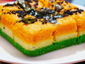 Tricolor Dhokla