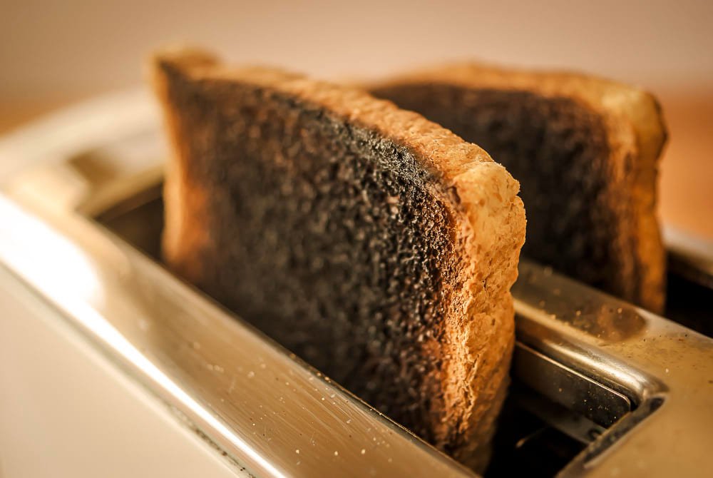 Close-up of bread in toaster