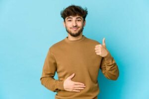 A man represents healthy decisions.