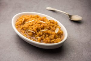 Moong dal halwa is a classic indian sweet dish