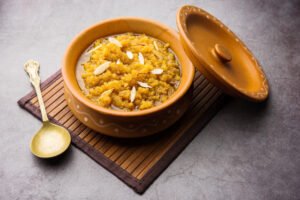 Moong dal halwa is a classic indian sweet dish