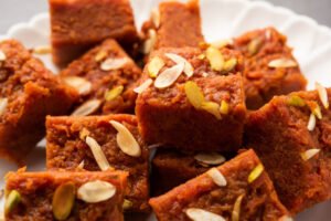 Gajar halwa barfi 