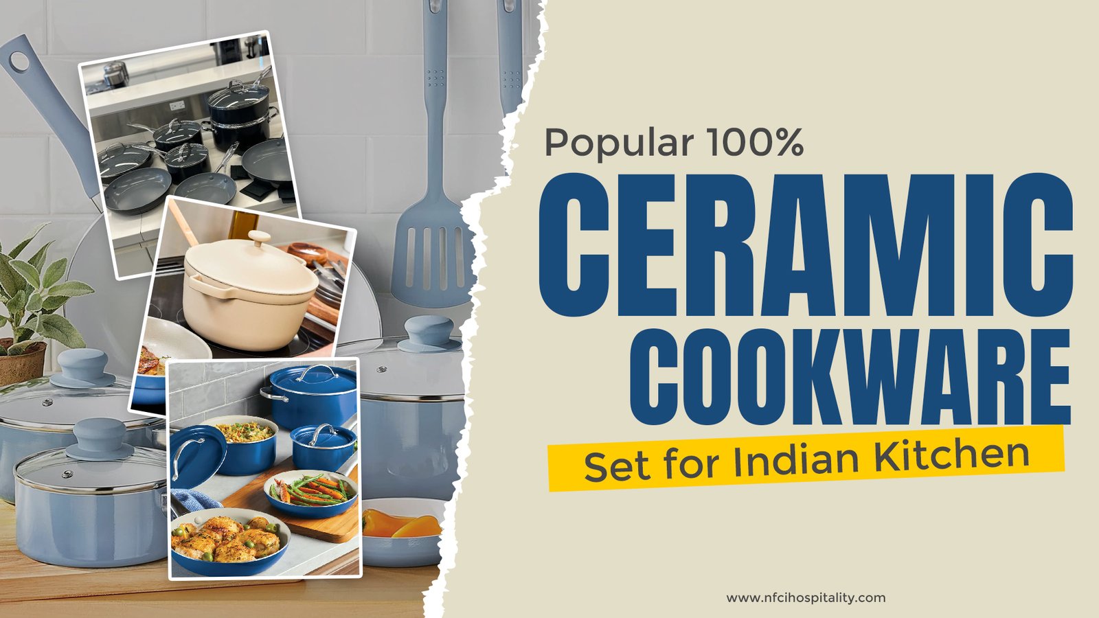 Popular 100% Ceramic Cookware Set for Indian Kitchen