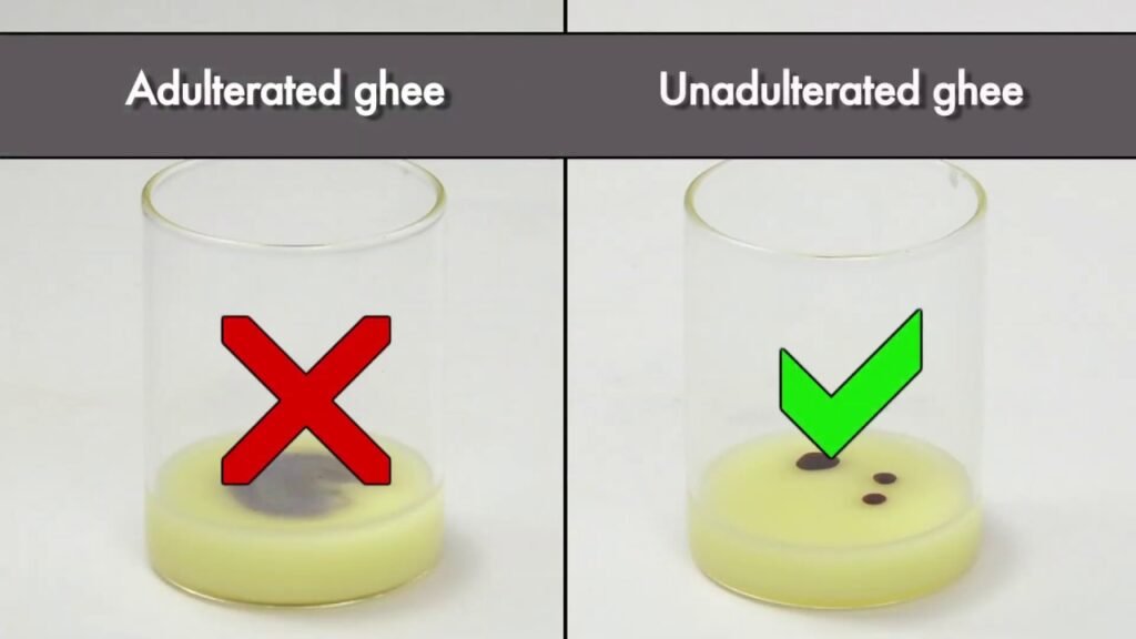 Testing ghee adulteration with starch FSSAI