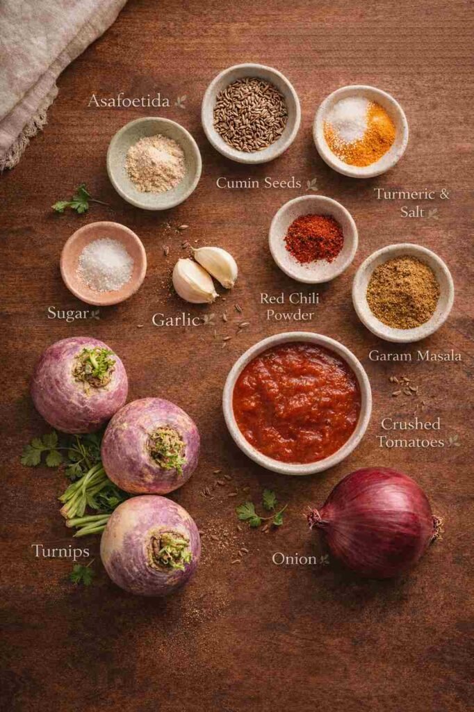Ingredients Required for Shalgam Ki Sabzi 