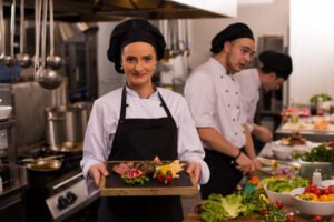 
Female chef in hotel or restaurant