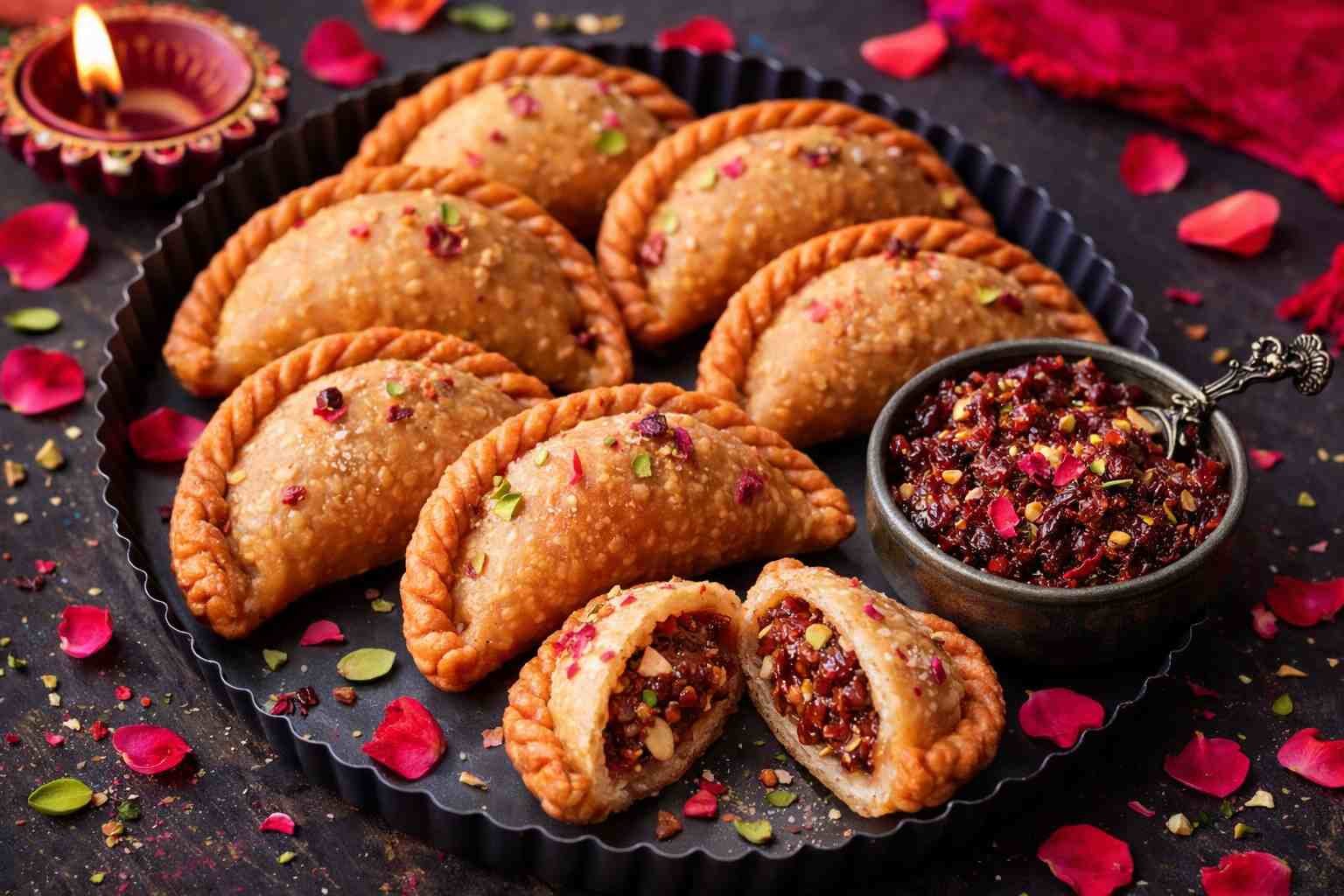Gulkand Gujiya
