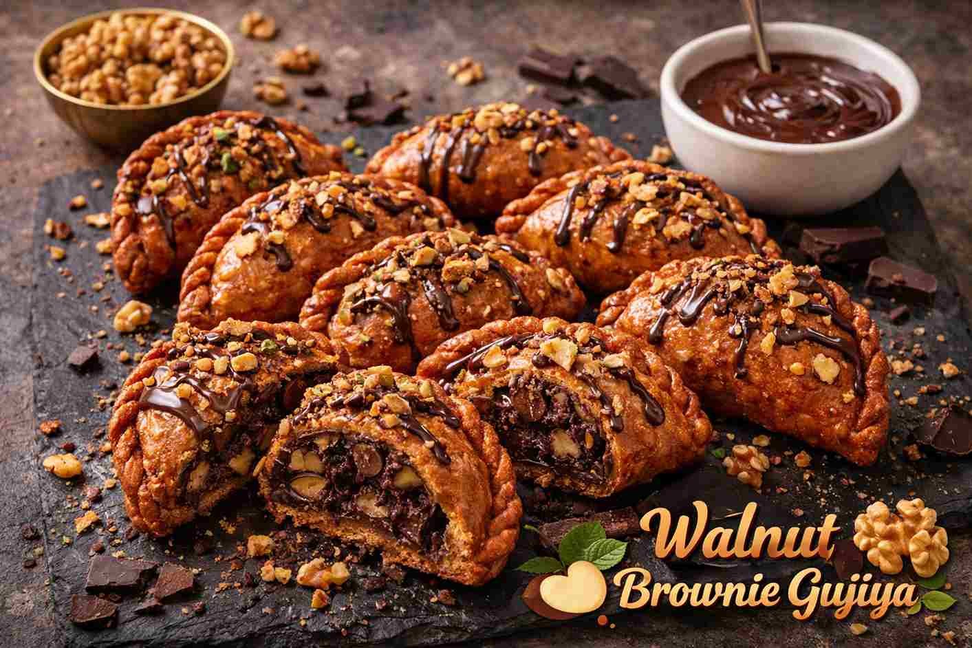 Walnut brownie gujiya recipes