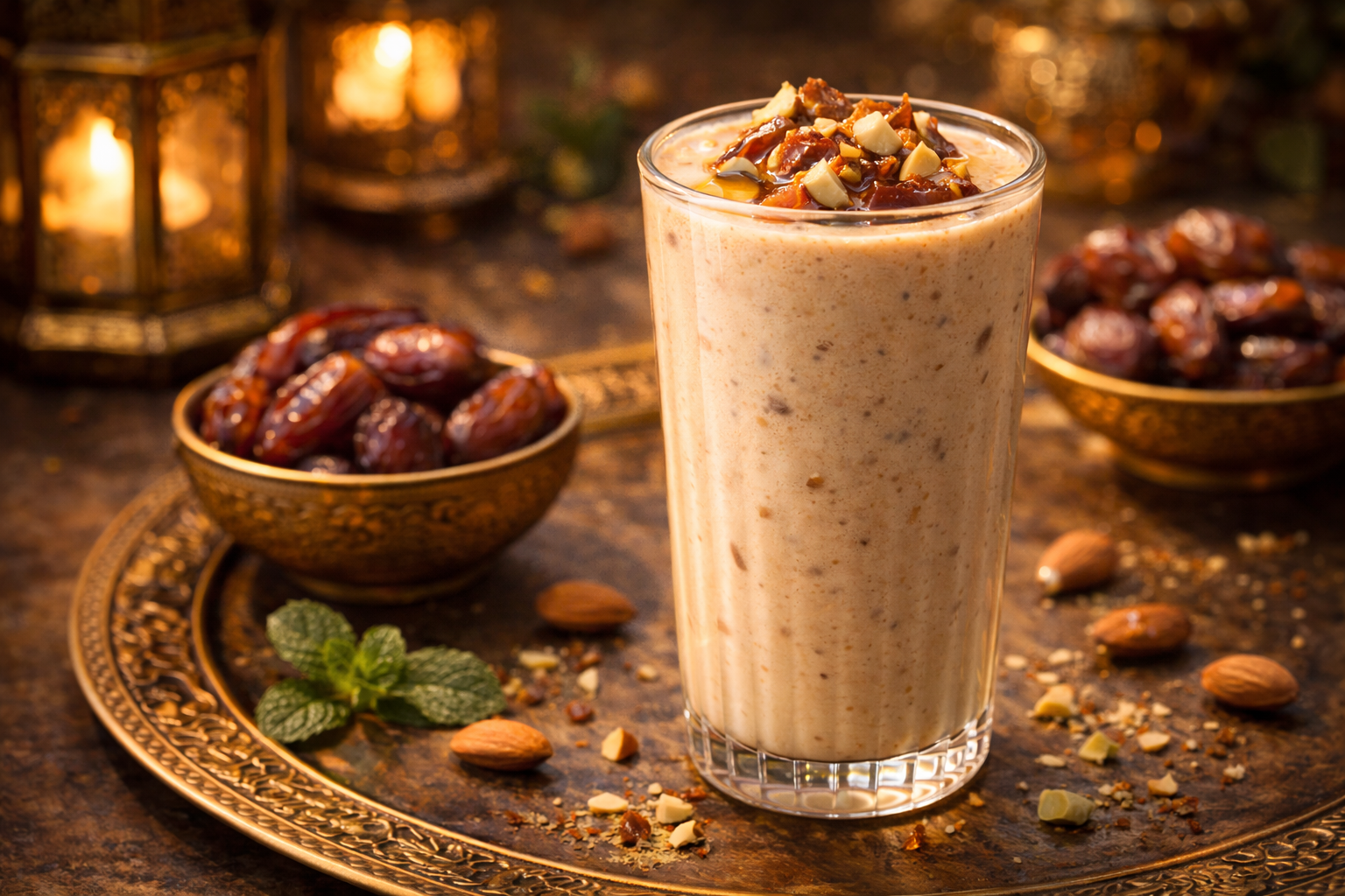 4. Almond Dates Milk (Badam Dates Shake) | Best Ramadan Drink Recipe 