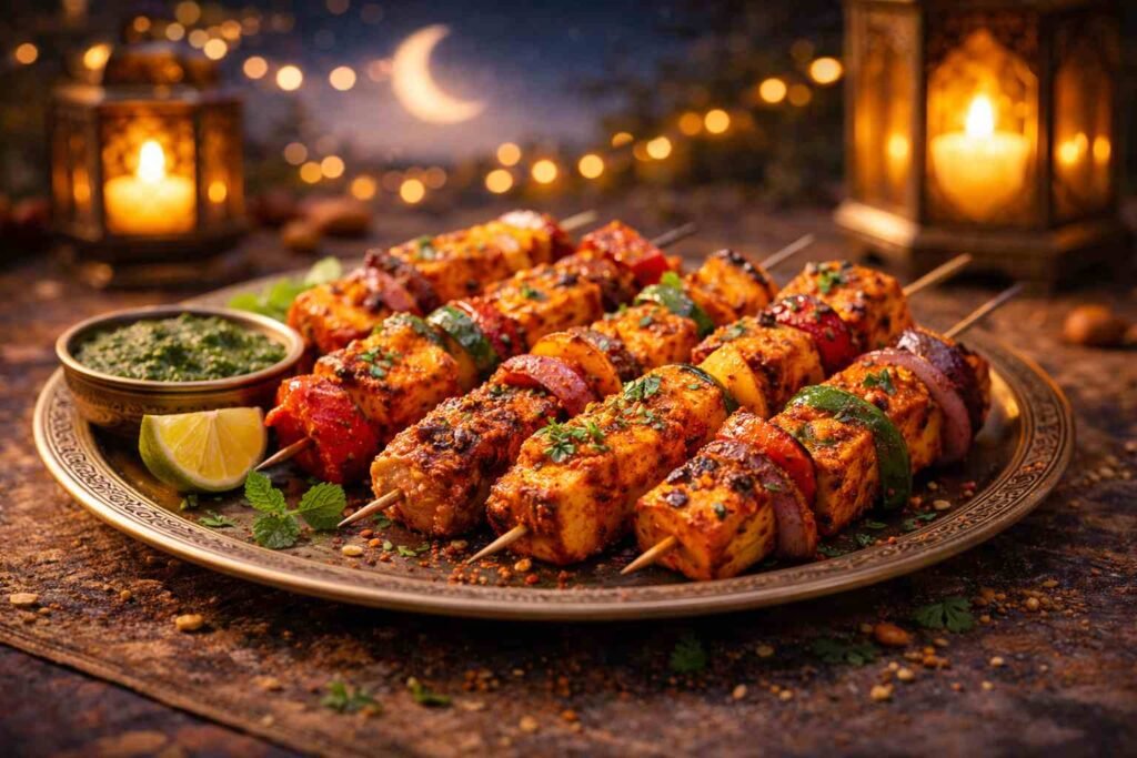 Paneer or tofu tikka