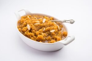 Moong dal halwa is a classic indian sweet dish made with moong lentils