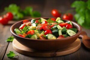 A healthy vegetable salad