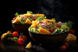 Spring vegetable salad fresh vegetable