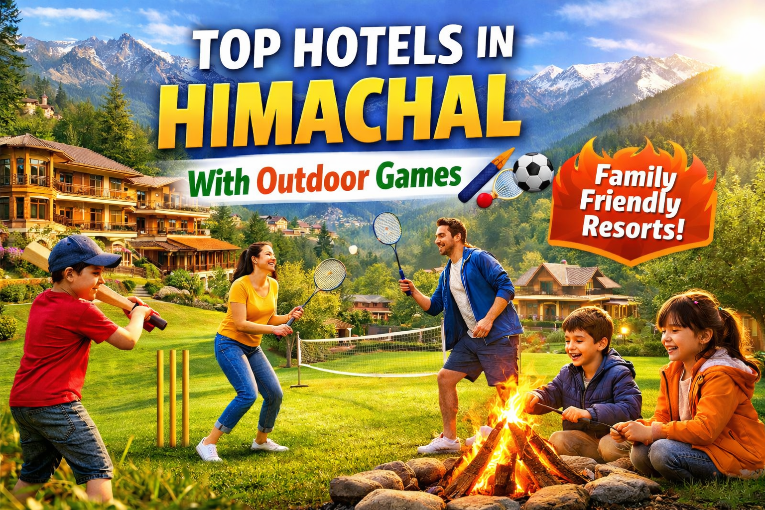Top Tourist Hotels in Himachal Pradesh With Outdoor Games
