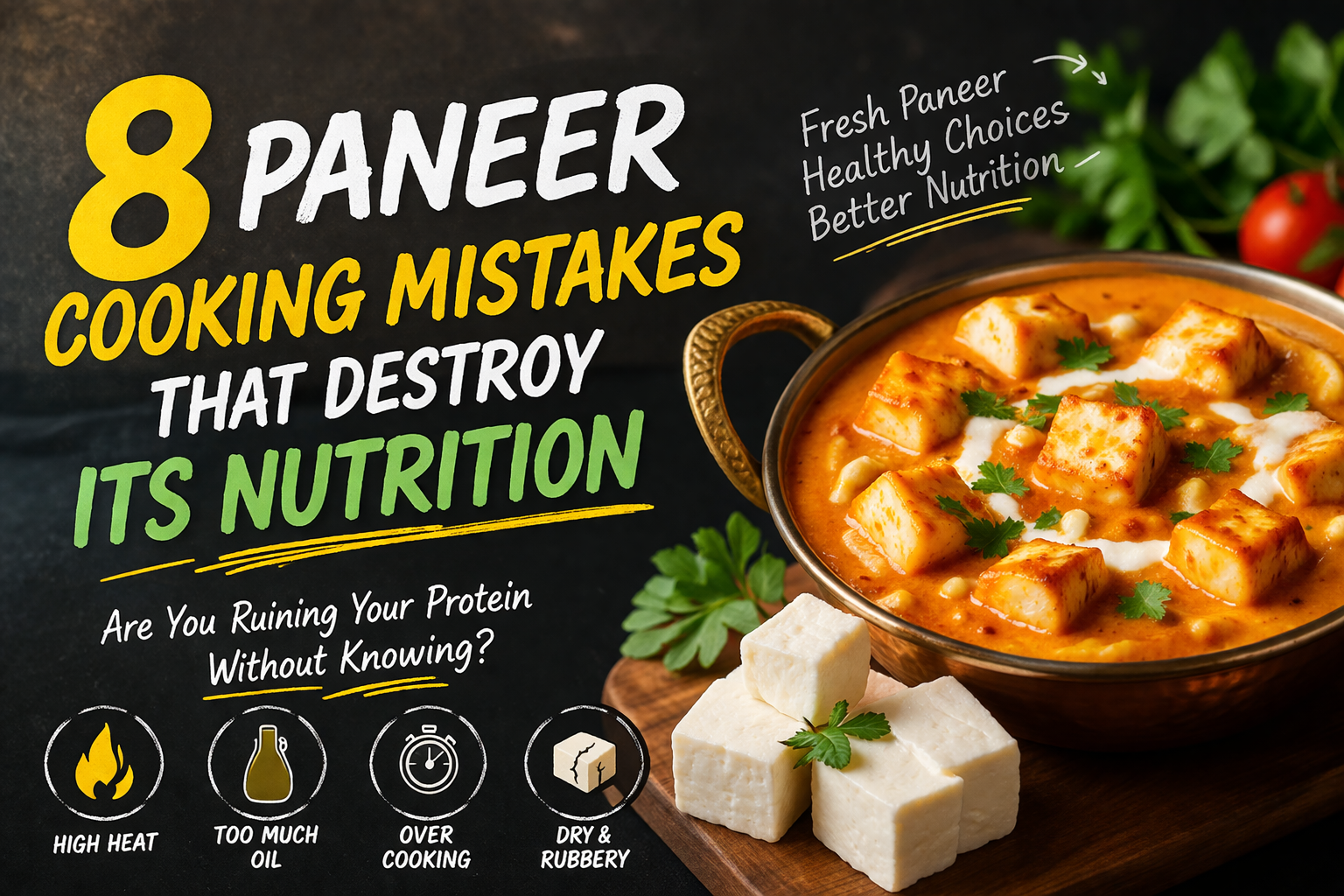 8 Paneer Cooking Mistakes That Destroy Its Nutrition