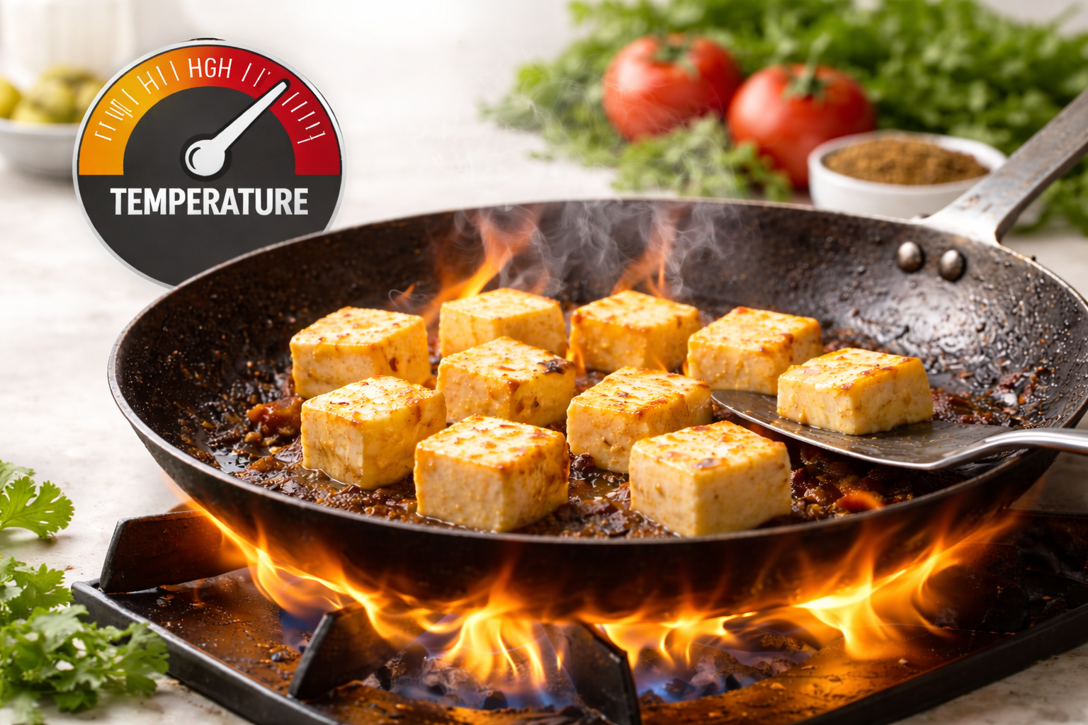 Using High Heat While Cooking Paneer