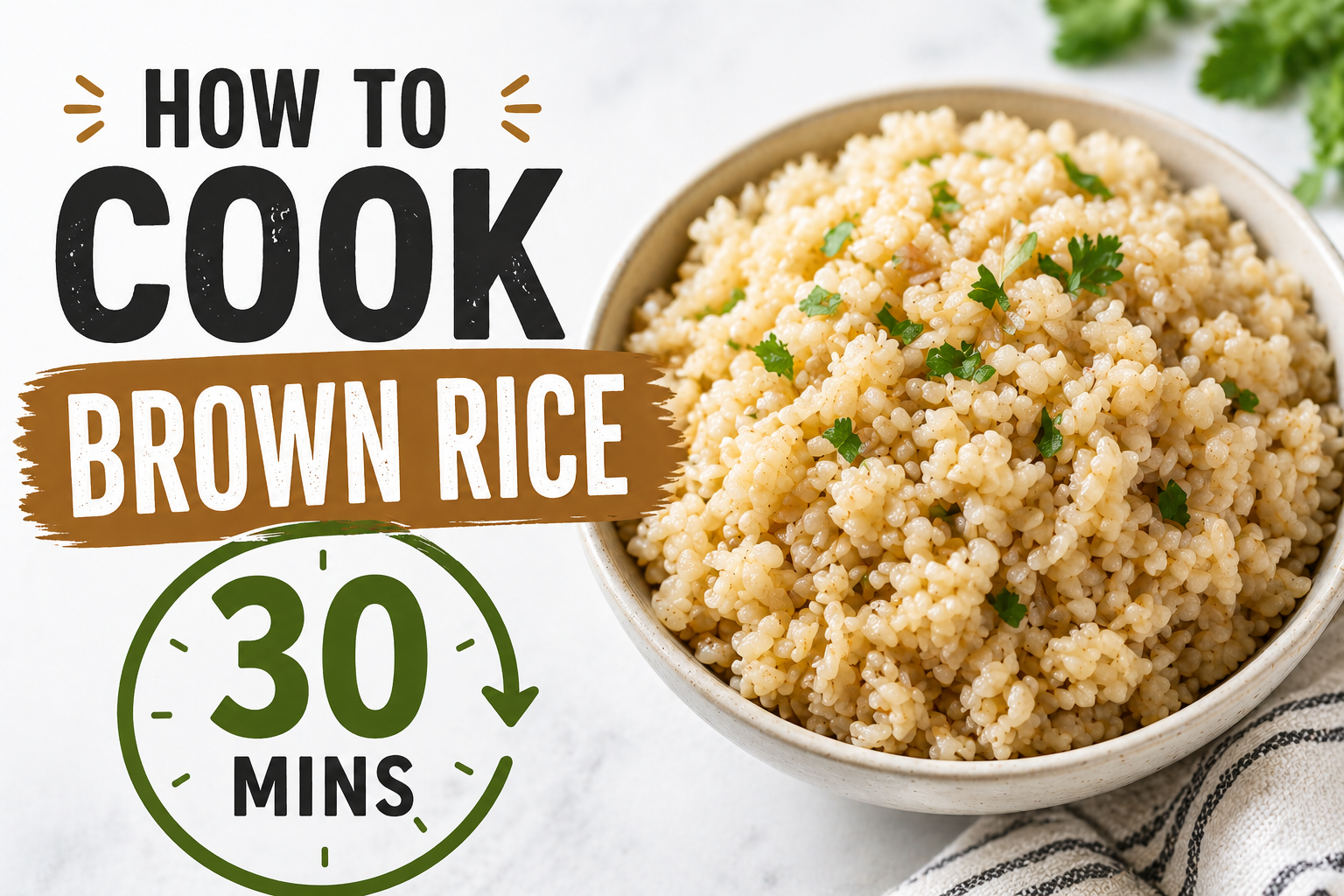 How To Cook Brown Rice 30 Mins