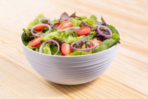 Fresh vegetables salad with cabbage