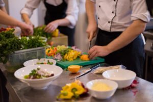 Professional team cooks