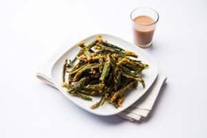 Kurkuri bhindi or crispy ladyfinger