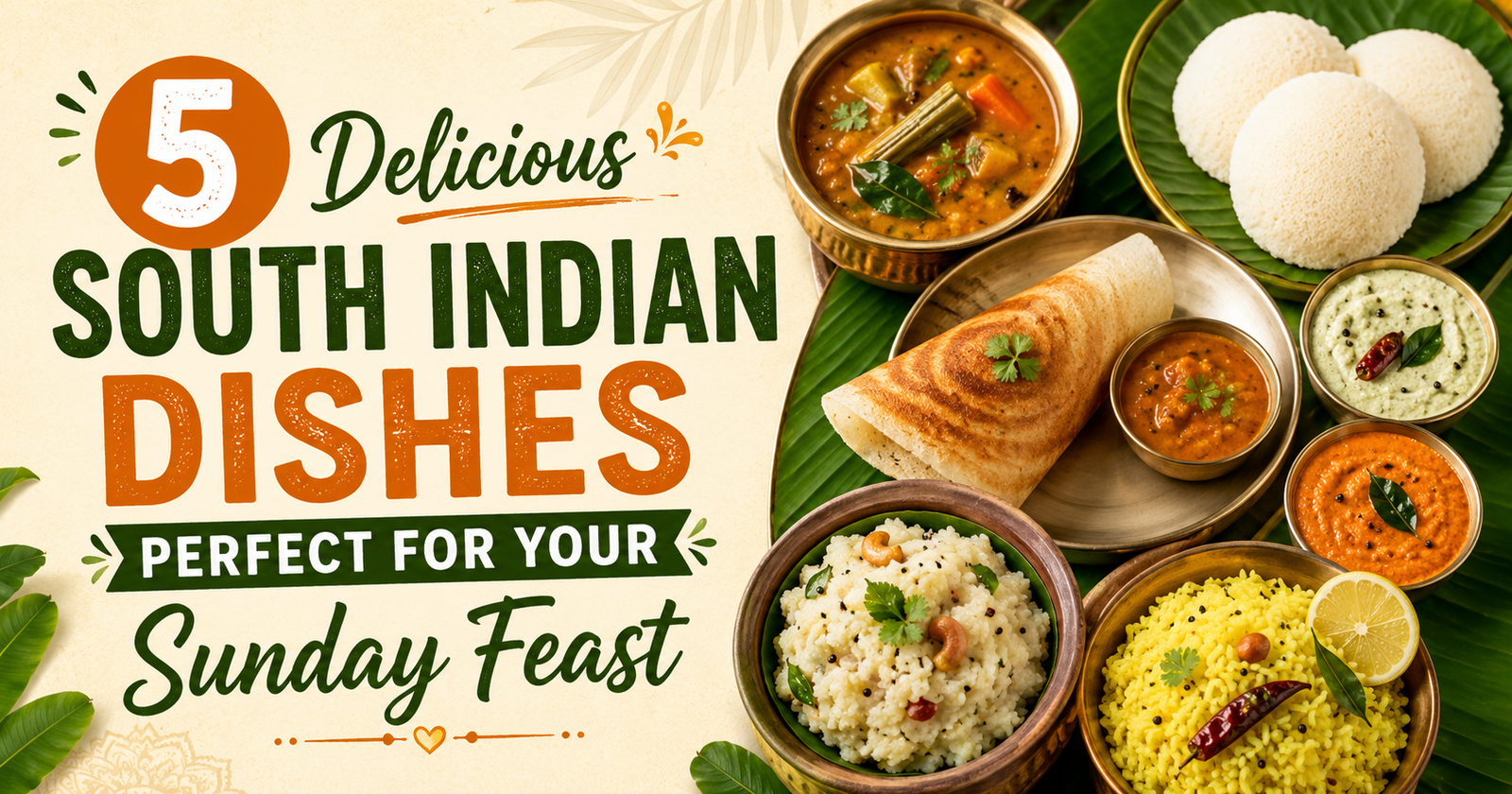 Delicious South Indian dishes for Sunday