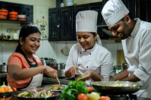 cooking together celebrating the pleasure of delicious food