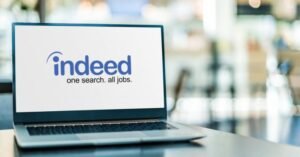 linkdein logo on laptop