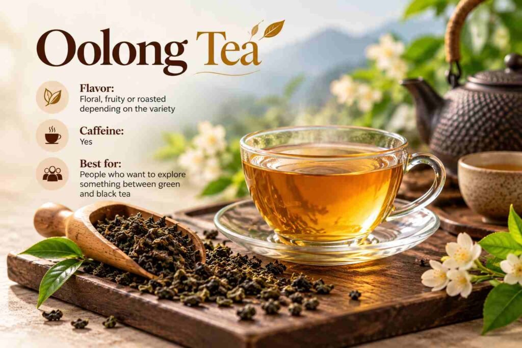 Oolong is interesting for tea lovers who want to explore the diversity of traditional tea varieties.